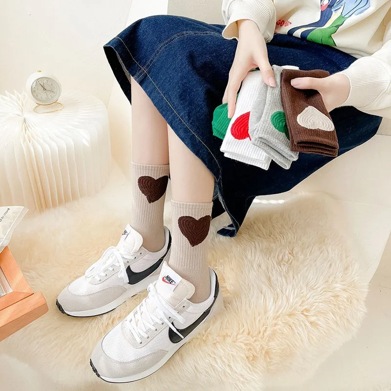 Женские новые хлопковые носки вязаные персонализированные модные милые женские