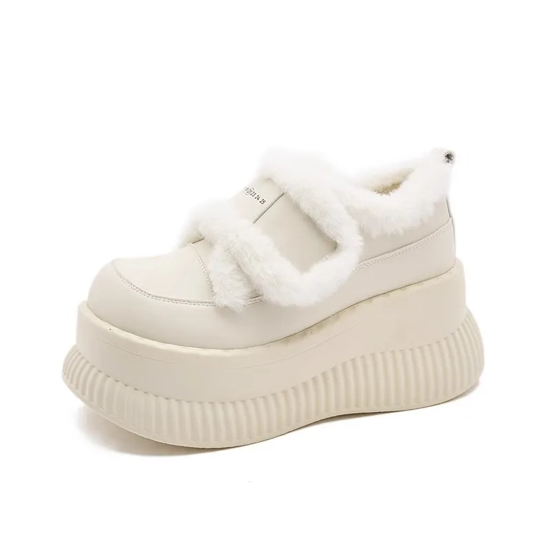 Туфли с большой головкой маленькие белые туфли женские осенне-зимние 2024 новые