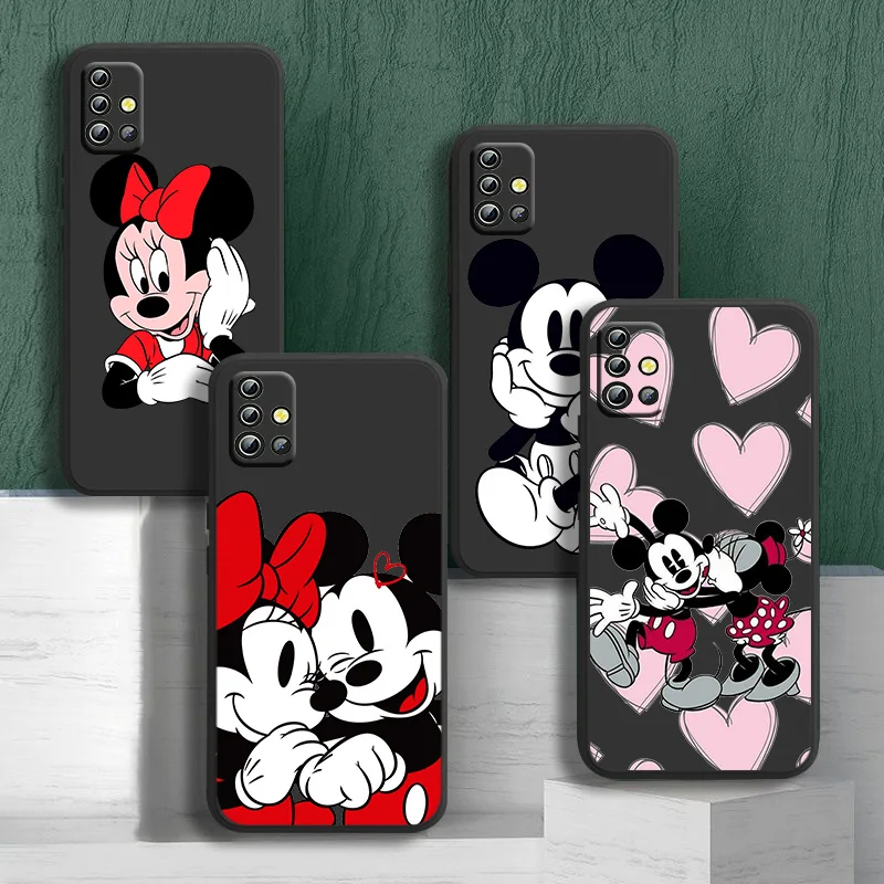 

NEW Mickey and Minnie Phone Case For Samsung Galaxy A01 A11 A21 A31 A41 A51 A71 A81 A91 A42 A12 A02S Black Funda Cover Soft Back