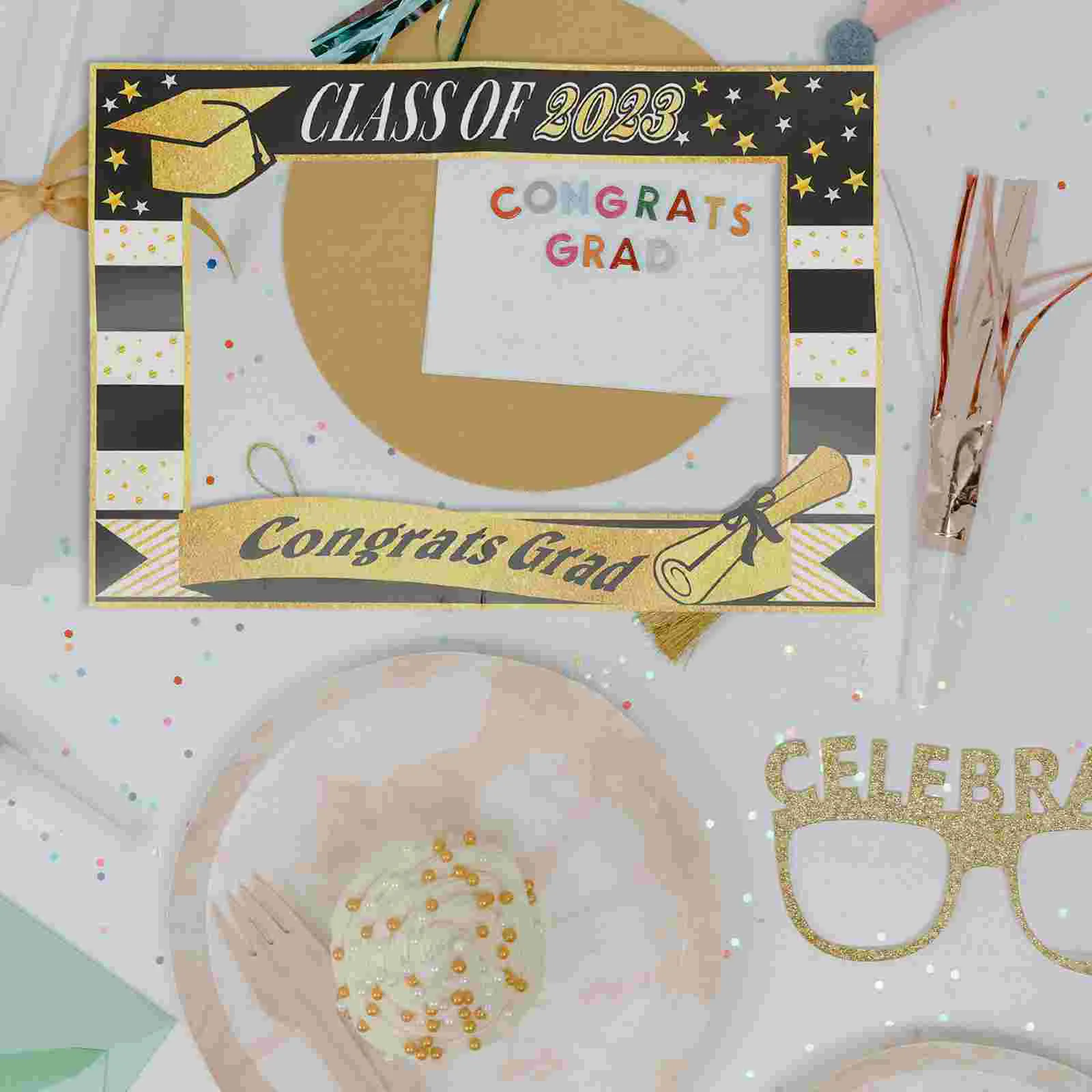 

2023 Graduation Photo Frame Party Props Handheld Hold Shooting Booth Paper Funny