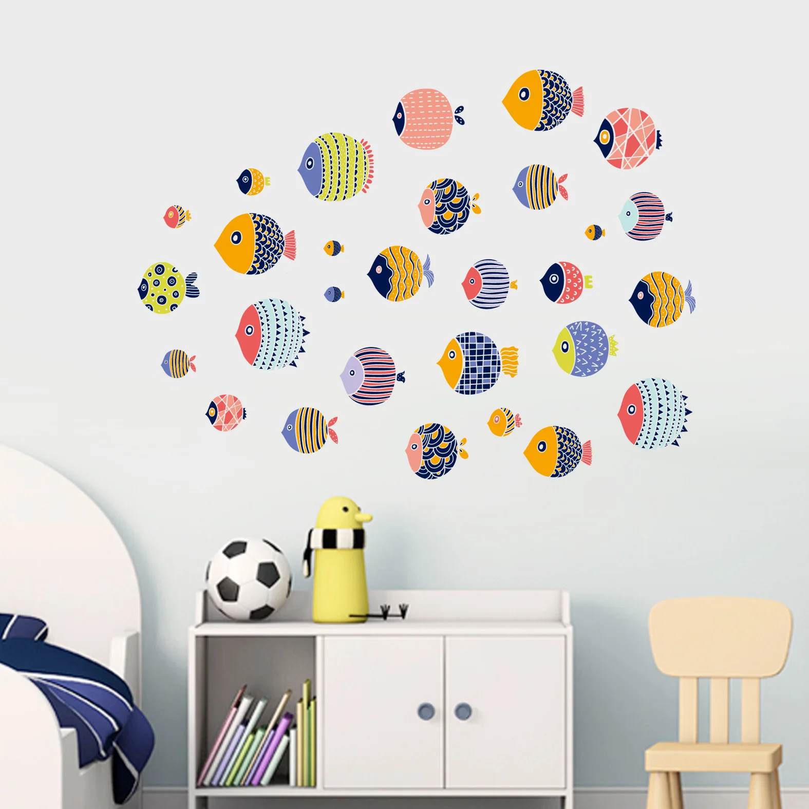 

Marine Cartoon Animal Wall Stickers for Kids Children's Room Bedside Wardrobe Decor Waterproof PVC Poster Decals