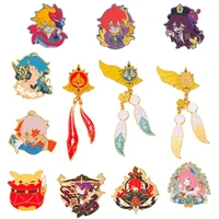 women brooch jewelry cute lapel pins japanese manga enamel badges on backpack evil eye hijab pins anime kpop school accessories