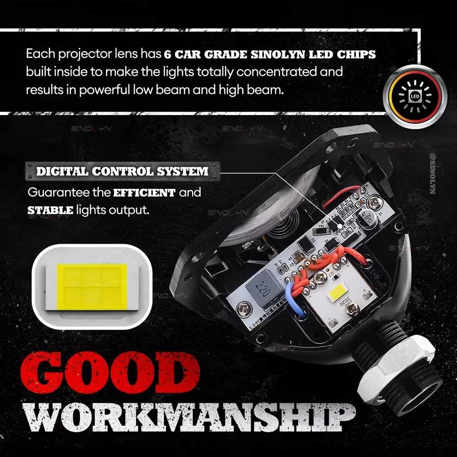 2 5 дюйма H7 Φ H4 9005 9006 голубой Bi Проекционные линзы глаза ангела 80 Вт автомобильные