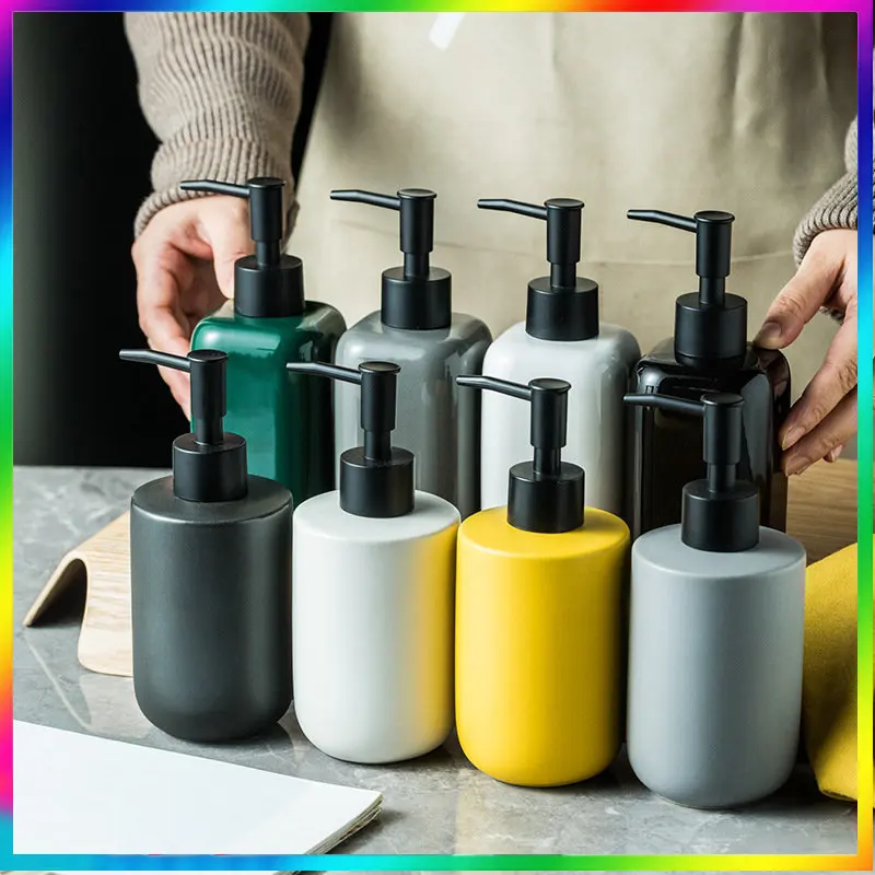 

Ceramic Foaming Bottle Push-type Simple Style Foaming Hand Soap Dispenser Bottle Sanitizer Portable Liquid bottle