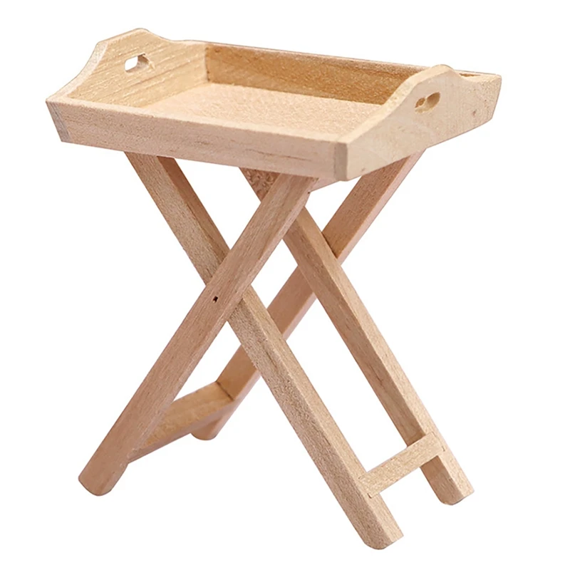 

Аксессуары для украшения кукольного домика, миниатюрный деревянный Мини-стол, Настольная мебель для кукольного домика