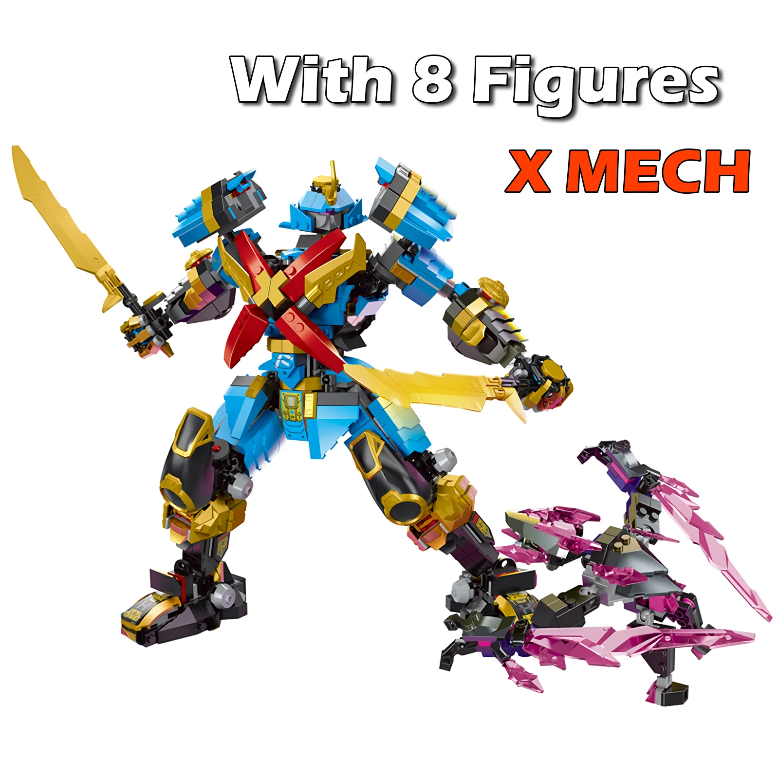 

1060pcs New 71775 Building Blocks 71785 Titan Mech with Figures 71786 Toys for Children Birthday Gift