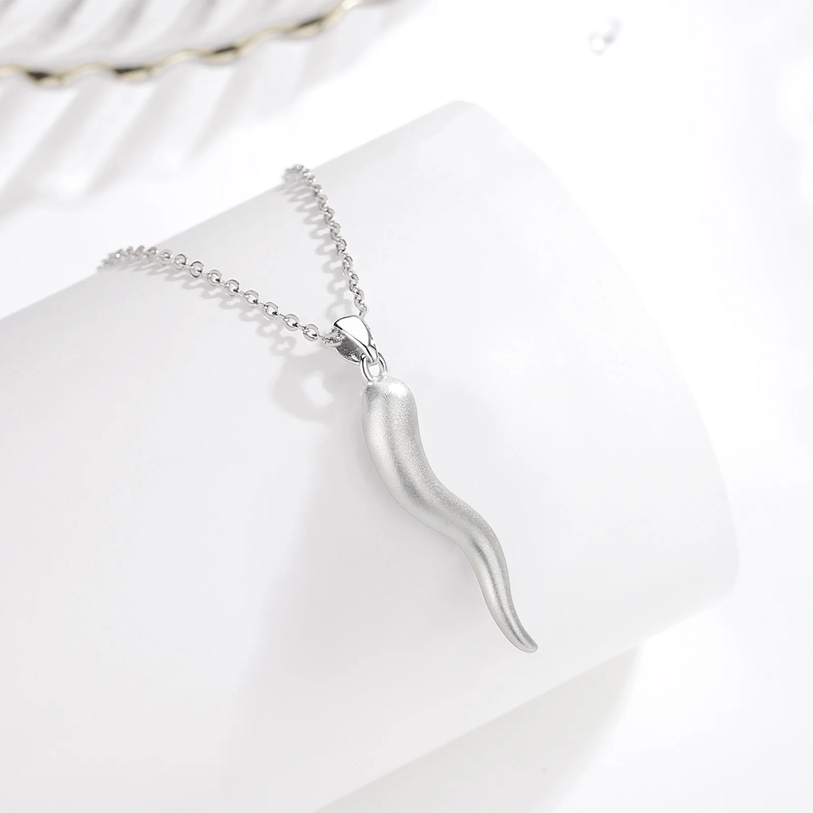 Ожерелье Eudora из стерлингового серебра 925 пробы с итальянским рогом для женщин и