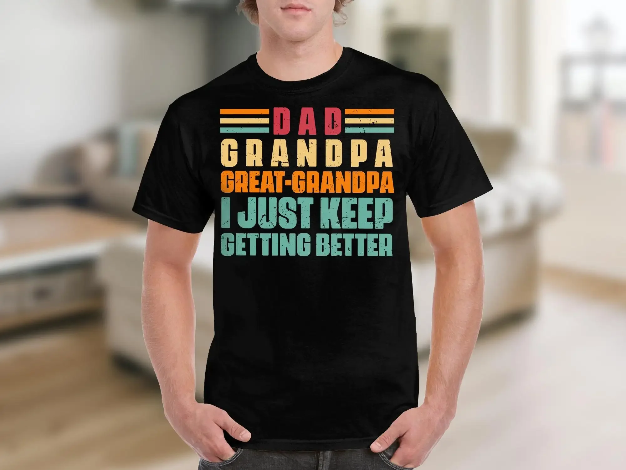 Мужская рубашка разноцветная с надписью abuelo