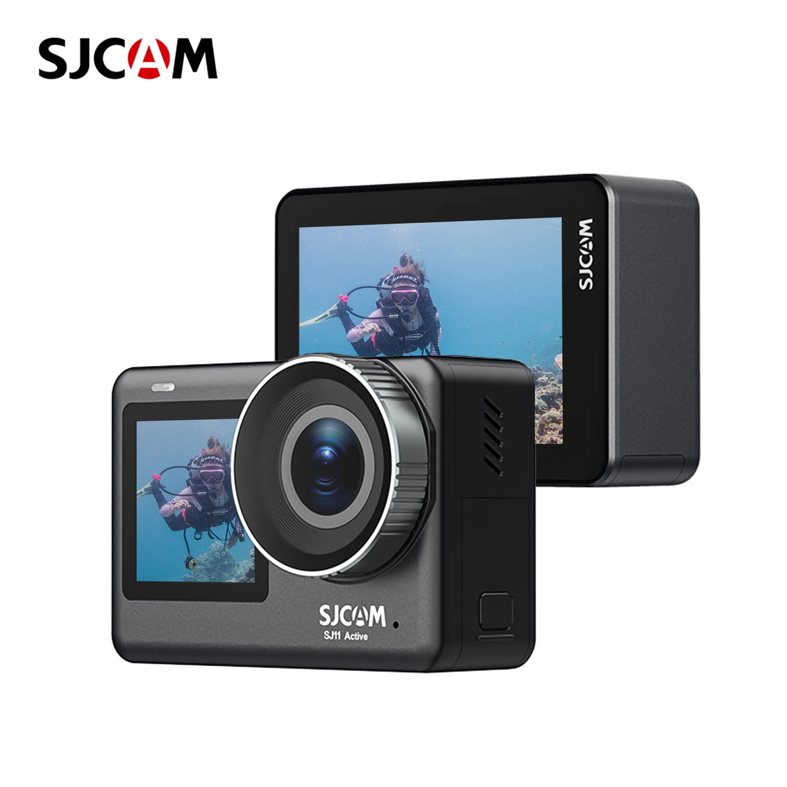 

SJCAM SJ11 Active Action Camera Portable Mini Camera 4K Ultra HD 20MP Waterproof Anti-shaking Dual Screen Support Live Streaming