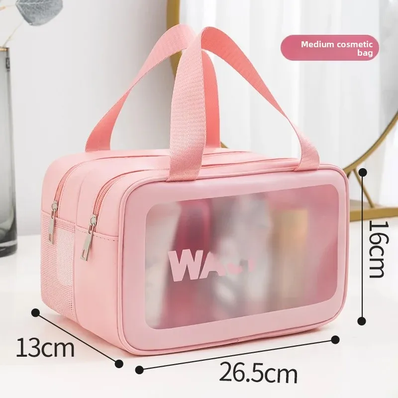 

Водонепроницаемая косметичка большой емкости, отдельная дорожная сумка для хранения туалетных принадлежностей для влажной и сухой уборки, портативная сумка для хранения косметики для душа