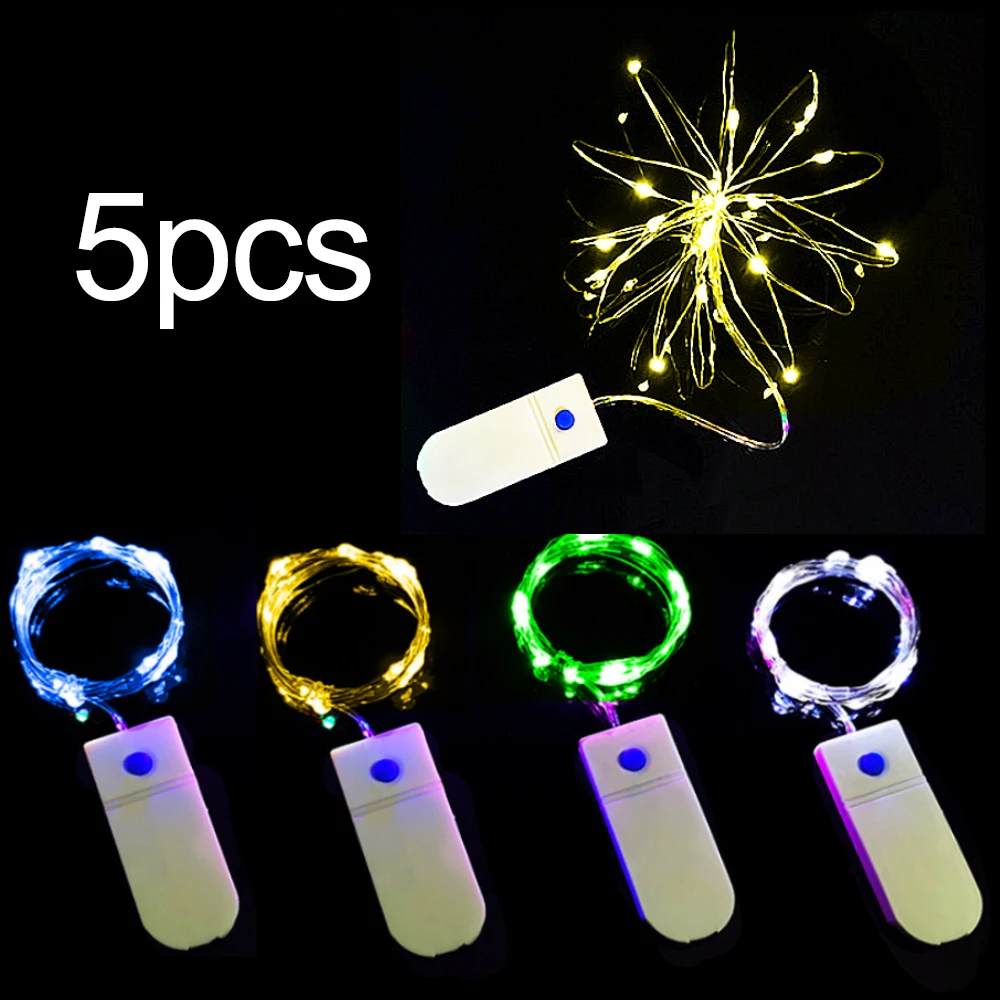 5 Pack LED Fairy Lights Battery Operated String Lights LED Christmas Lights Wedding Birthday Party Ceremony Halloween Decoration