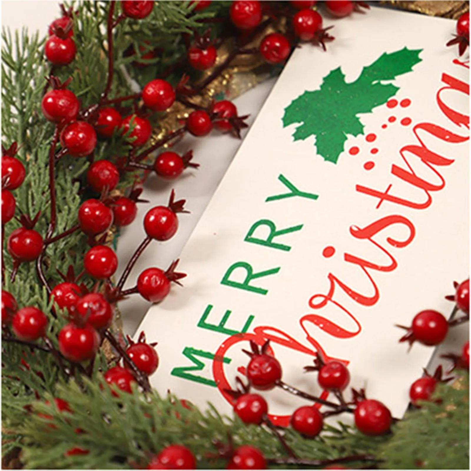 

Новинка 2022, железное кольцо из полиэтилена с красными фруктами, Рождественский венок, деревянный знак, домашний венок диаметром 16 дюймов