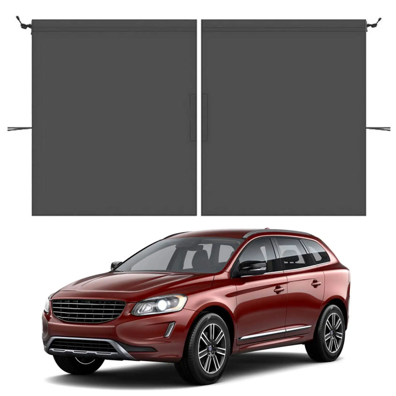 

Universal Car Divider Curtains Auto Front Rear Partition 134x78cm Side Window Sunshade Curtain Vehicle Foldable Removable