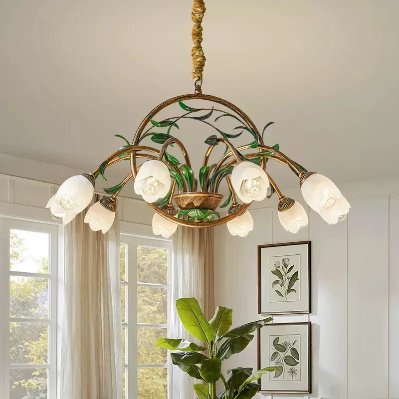 Американский пасторальный подвесной светильник TYLA французская фотолампа