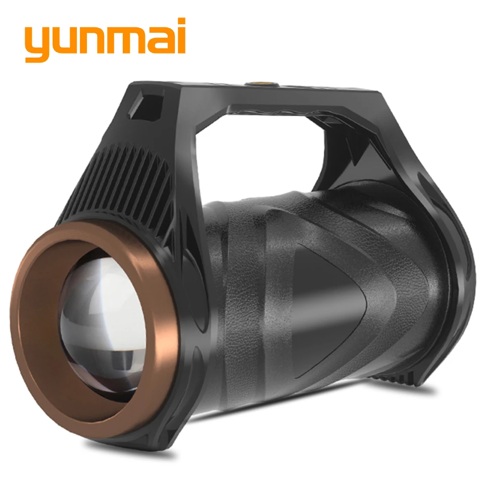 XHP160 1000000LM Super Bright Led Waterproof Rechargeable Zoomable Double Head Searchlight Handheld Flashlight Work Light