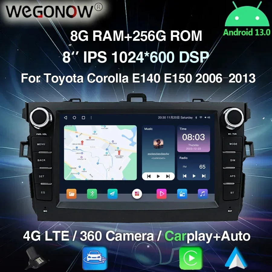 Carplay DSP 8 дюймов IPS Android 256 8G + 360G 2006 камера 4G LTE автомобильный DVD плеер GPS WIFI BT Радио для