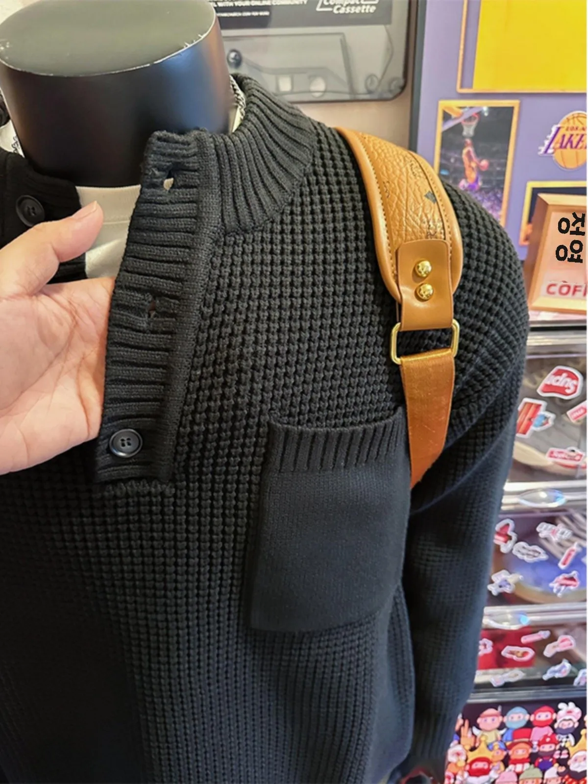 Свитер с воротником Генри Old Money Sle мужской зимний свитер v-образным вырезом и