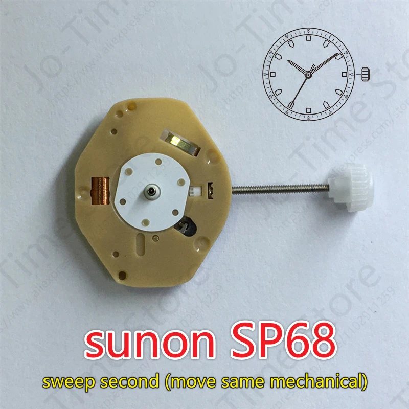 Фото Кварцевый механизм Sunon China Sp68 — механический механизм с 3 стрелками, механизм для часовщиков №2