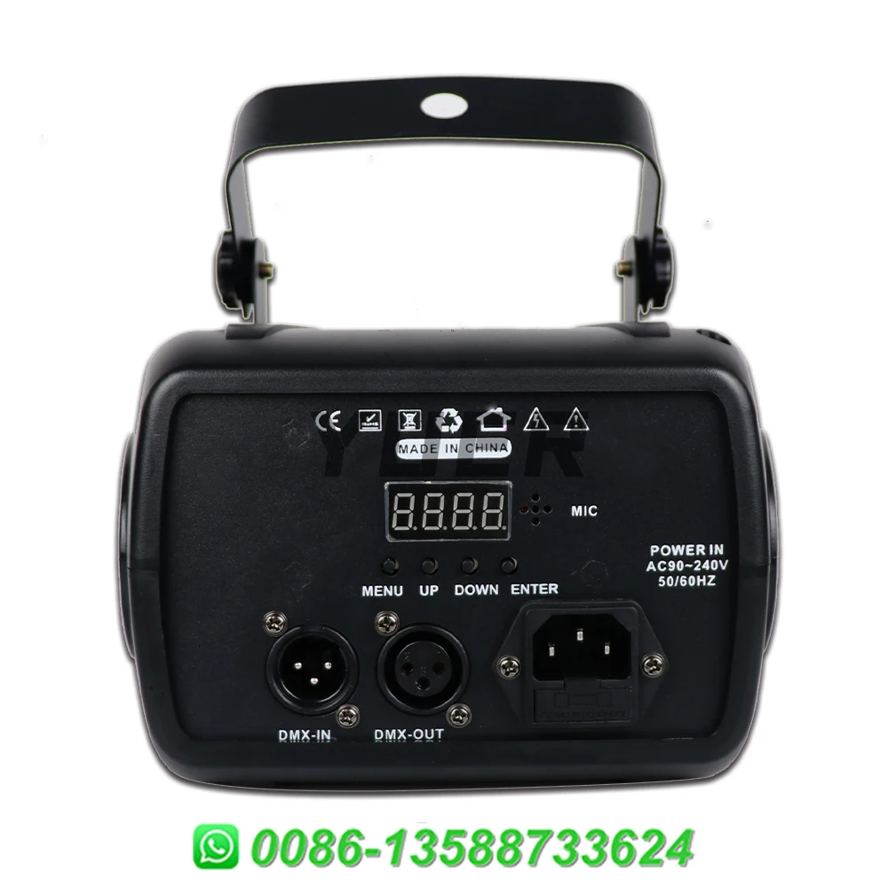 Фото Новый RGB 3IN1 лазерный дождевой светильник вращающийся лазерный дождь DMX512 дискотека DJ бар КТВ вечеринка фестиваль свадьба сценический эффект освещения №5