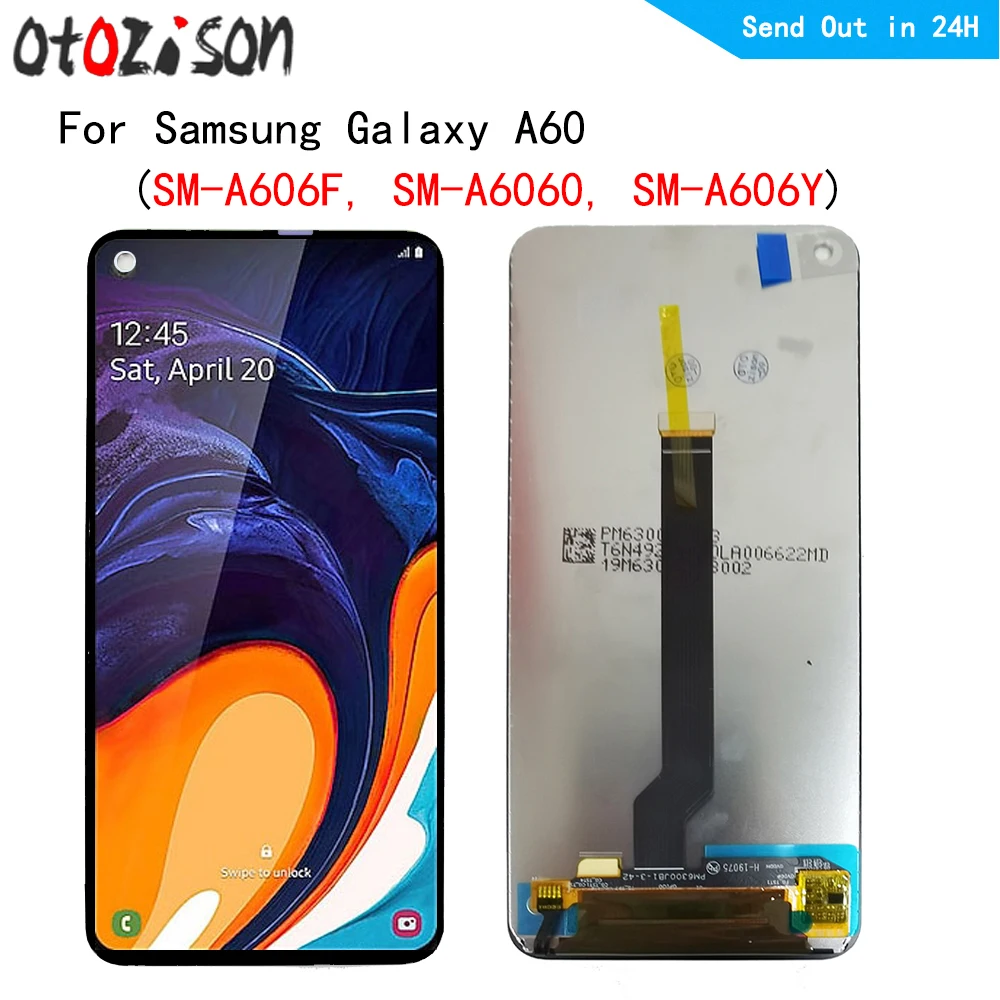 6.3&quot Screen For Samsung Galaxy A60 SM-A606F SM-A6060 SM-A606Y LCD Display Touch Panel Digitizer With Frame Assembly