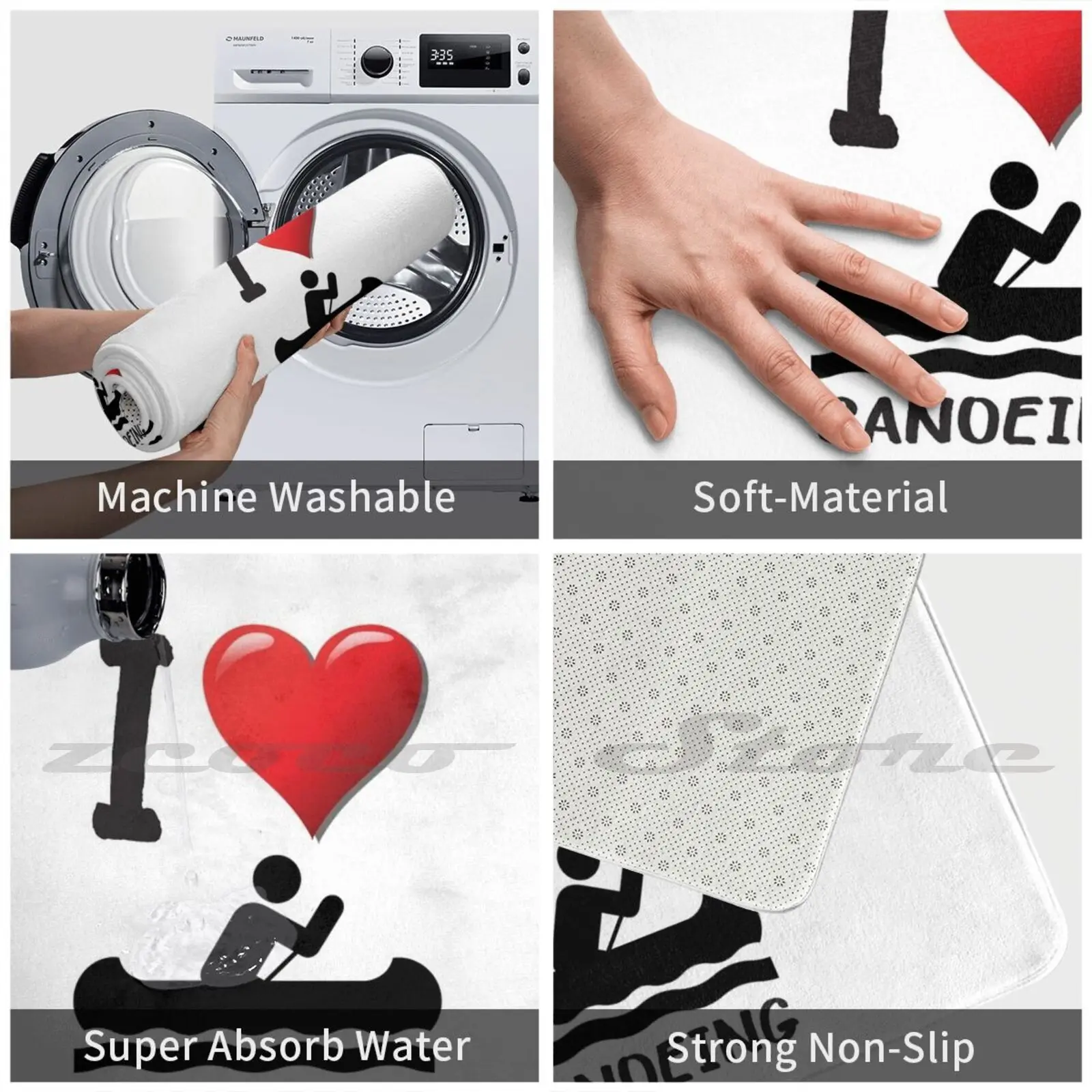 Мягкий Нескользящий Коврик для каноэ I Love коврик подушка Каяка каякинга Kayaker река