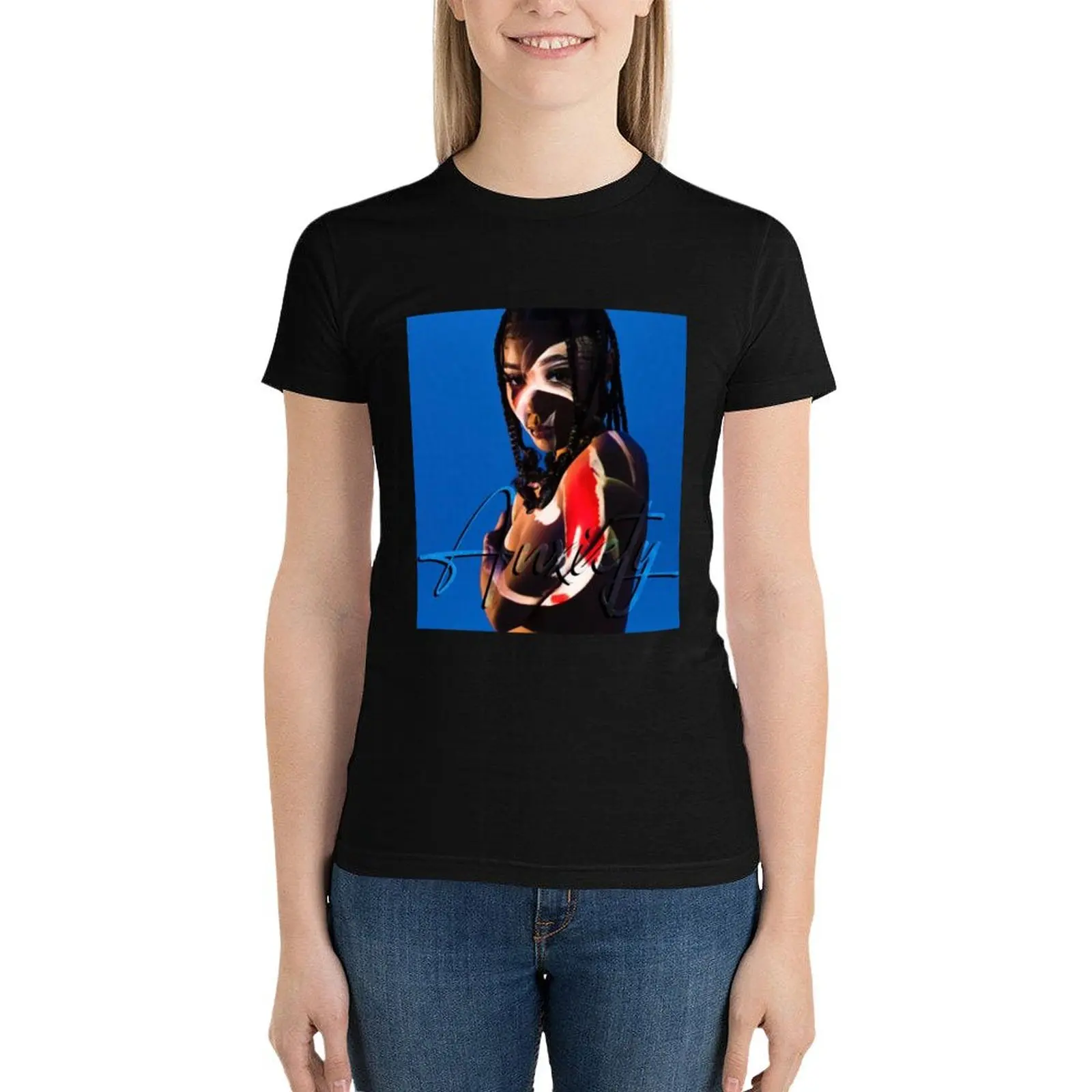 Футболка Coi Leray женская оверсайз с графическим принтом