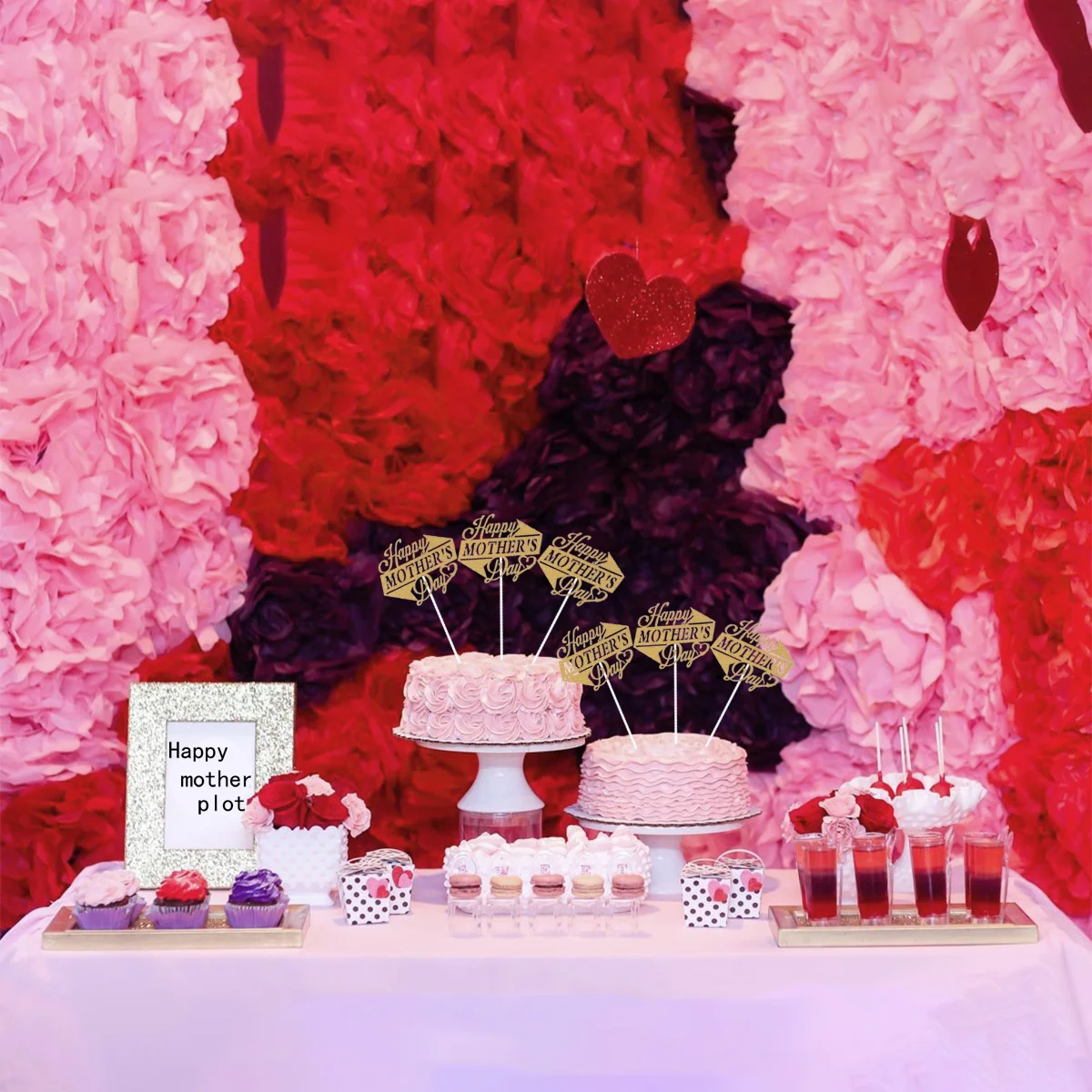 

Cake Happy Topper Birthday Day Mothermothers Decorations Cakes Gold Cupcake Toppers