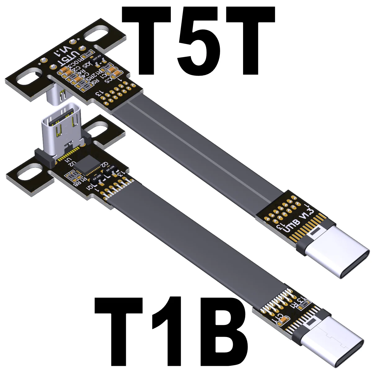 Фото FPV 10 Гбит/с USB 3,1 Type-C USB-C 90 градусов адаптер 5-300 см FPC лента плоский Type C USB C кабель для мультикоптера аэрофотосъемки №4