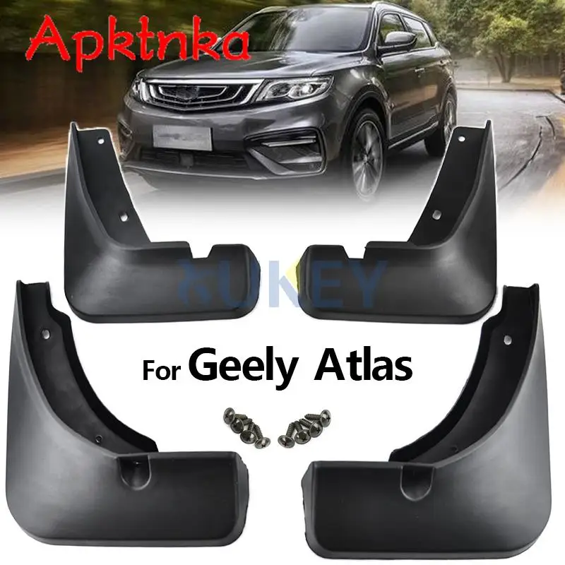 

4pcs Molded Mud Flaps For Geely Atlas 2016 - 2018 Mud Guards Splash Guards Fender Mudguards Mudflaps NL-3 Proton X70 2017
