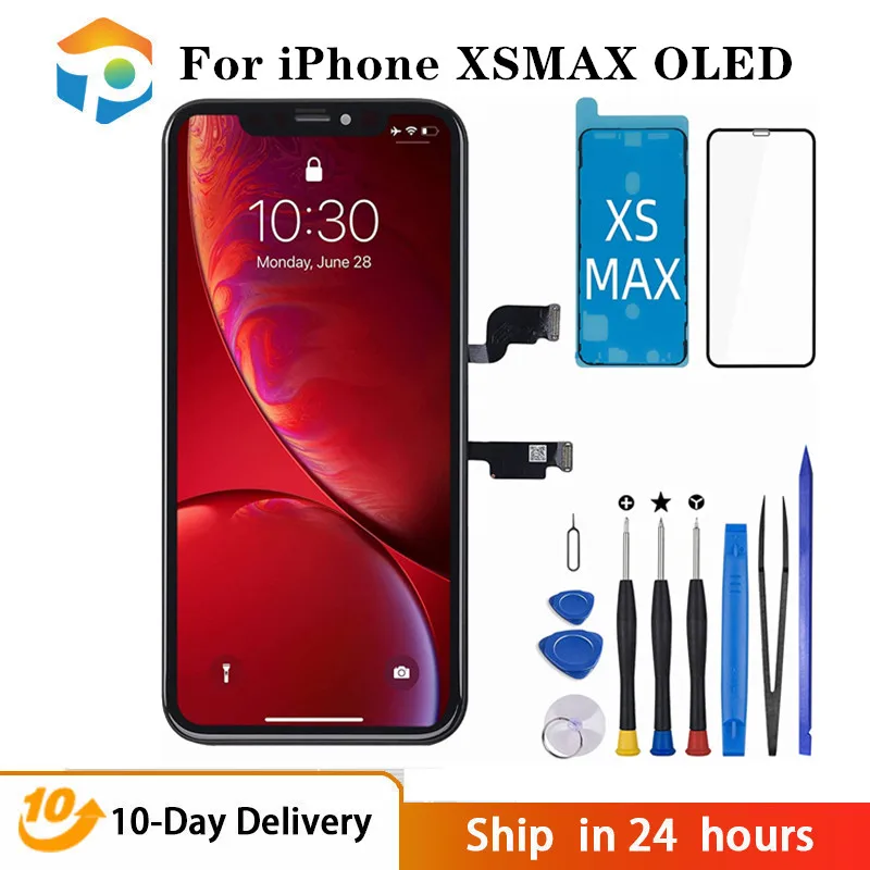 For iPhone Xs Max LCD Screen Replacement Kit Grade 3D Touch Display Digitizer Frame Assembly For A1921 A2101 A2102  A2103 A2104