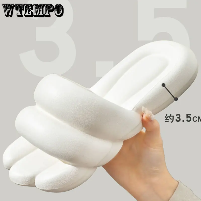 WTEMPO Fashion Slippers Cute Non-slip Couple Sandals Summer Slide Shoes EVA Outdoor Beach Soft Thick Platform Flip Flops