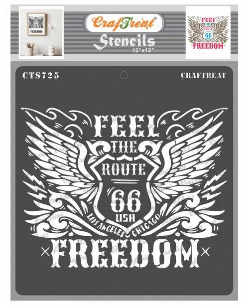 

Feel The Freedom Stencil Scrapbook Diary Decoration Embossing Template DIY Greeting Card Handmade 2021