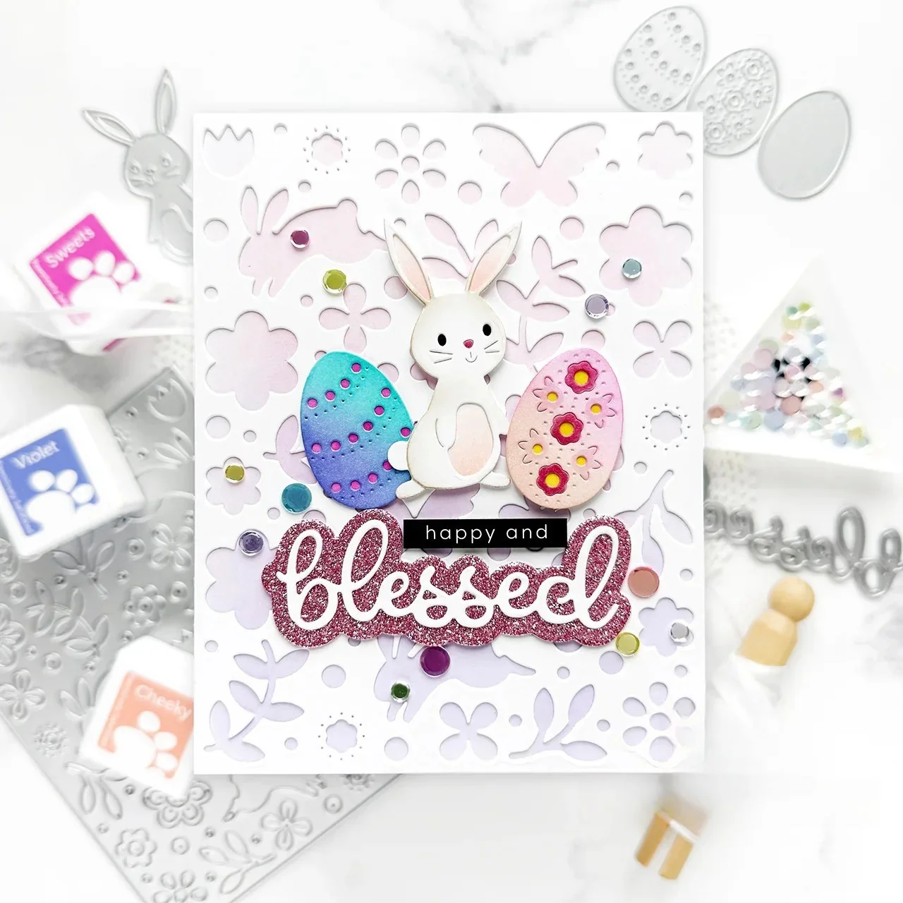 Фото Piggy Craft металлические штампы для резки, новая серия пасхального кролика, нож для скрапбукинга, нож для рукоделия, лезвие, трафареты, штампы №4