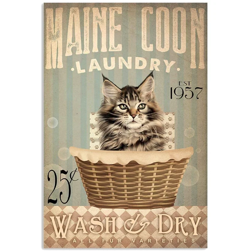 

Cat Laundry Retro Metal Tin Sign,Sorting Out Life One Load at A Time Aluminum Metal Wall Decoration Retro Bar Sign Home