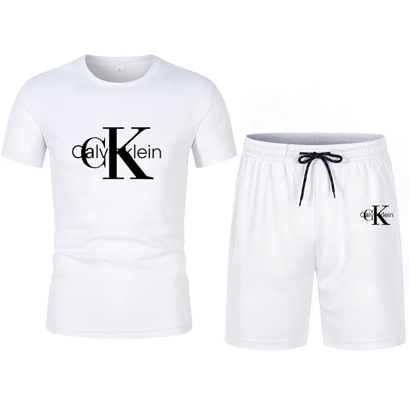 Костюм Мужской Быстросохнущий из шорт и футболки подходит для улицы отдыха новый