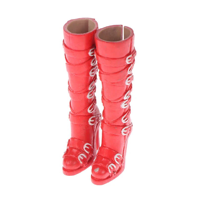 1 пара модные ботинки для кукол 1:6 ручной работы из искусственной кожи на высоком