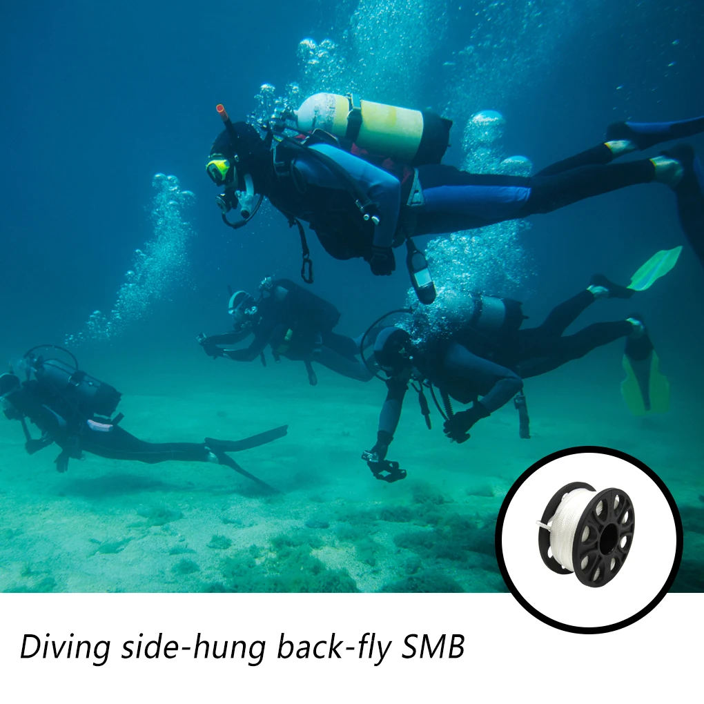

Finger Reel Firm Dive Reels Double Ended Guide Line Reusable Lightness Diving Snorkeling Outdoor Orange line30m(loop)