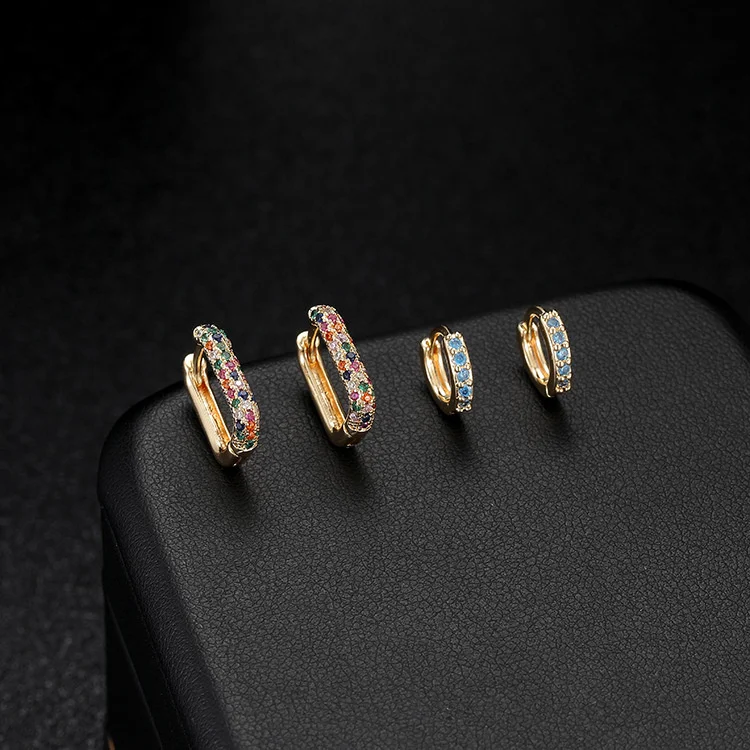 

14k Gold Earrings 2022 new fashion light luxury Zircon Earrings advanced 925 Love Earrings accessories