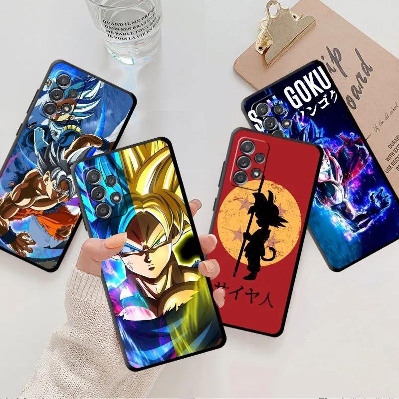 

Black Case For Samsung Galaxy Note 20 Ultra 10 Plus A52S A31 A70 A11 A02 A03 A04 Silicone Phone Cover Dragon Ball Z TPU Fundas