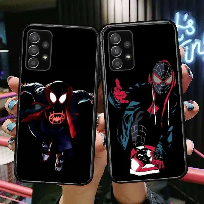 

Marvel Spiderman Phone Case Hull For Samsung Galaxy A70 A50 A51 A71 A52 A40 A30 A31 A90 A20E 5G a20s Black Shell Art Cell Cove