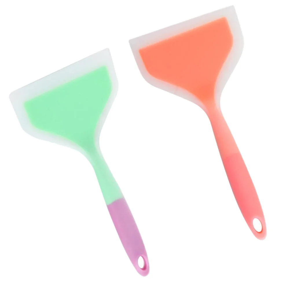 

2 Pcs Nylon Spatula Rubber Spatula Cake Scraper Nonstick Fried Turner Spatula Mini Spatula Egg Silicone Fish