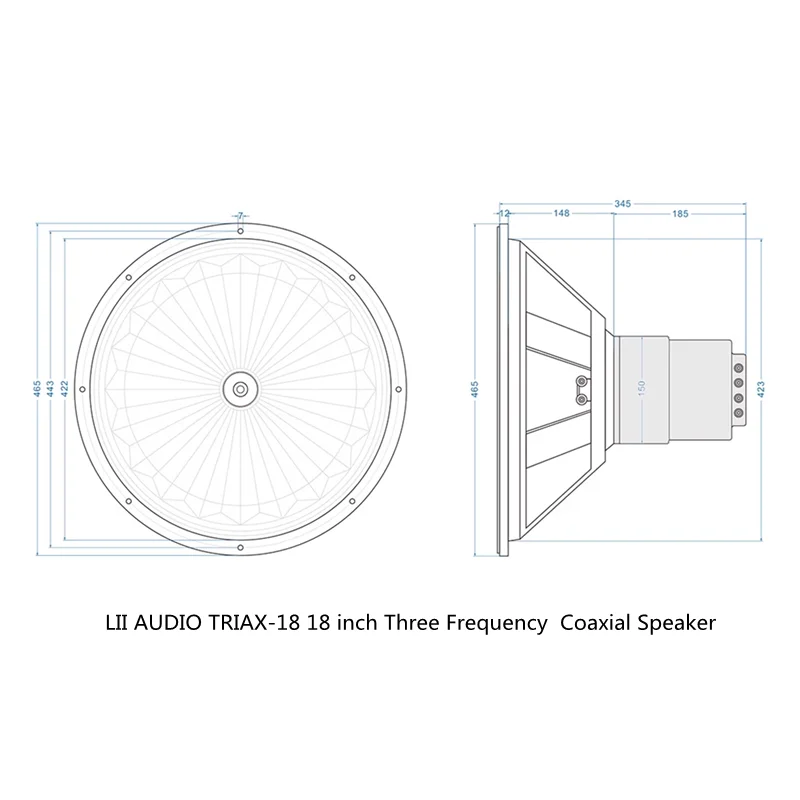 LII AUDIO TRIAX-18 18-дюймовый трехчастотный кобальтовый Магнитный HiFi коаксиальный