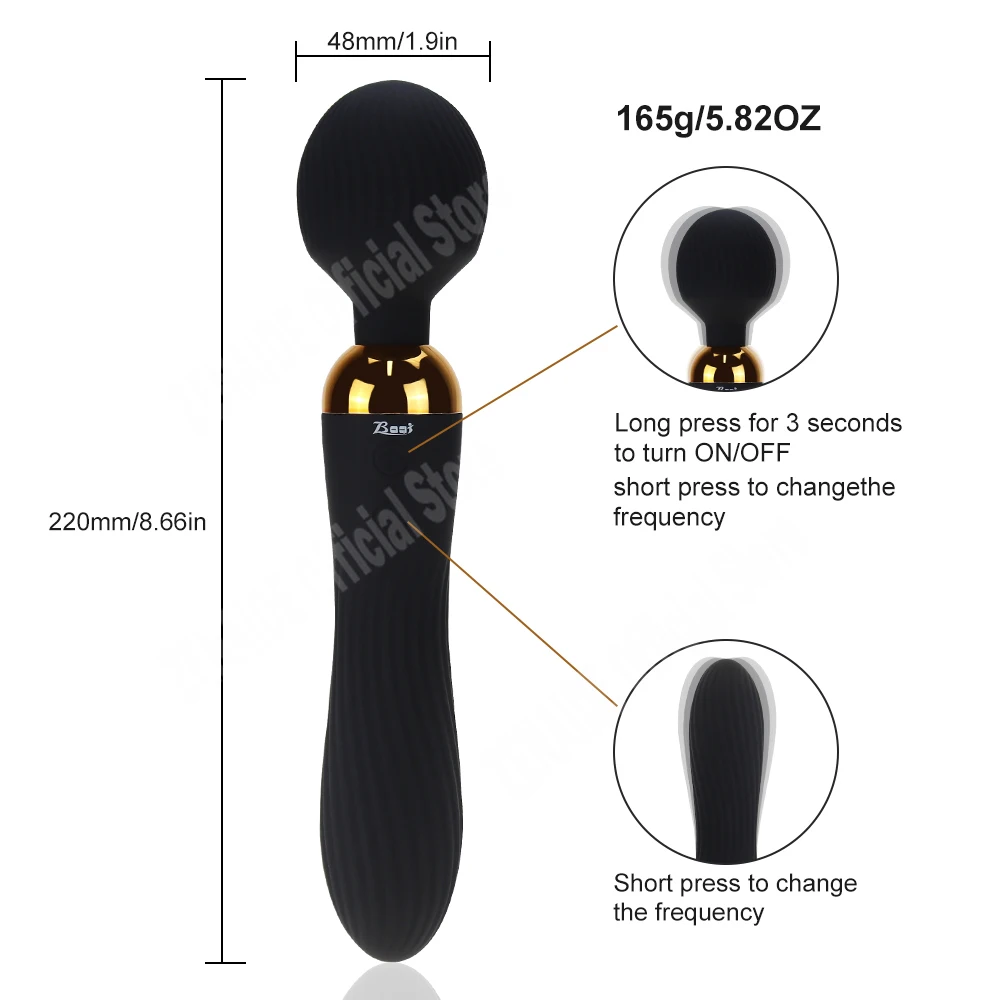 

Multi Speeds Powerful Dildos Vibrator Dual motor Wand G-Spot Massager Sex Toy For Couple Clitoris Stimulator for Adults
