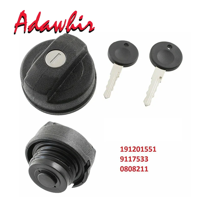 

Fuel Petrol Locking Tank Filler Cap w/ 2 Keys Lockable for VW Beetle 1947-2003 191201551 Car Styling Locking Tank New