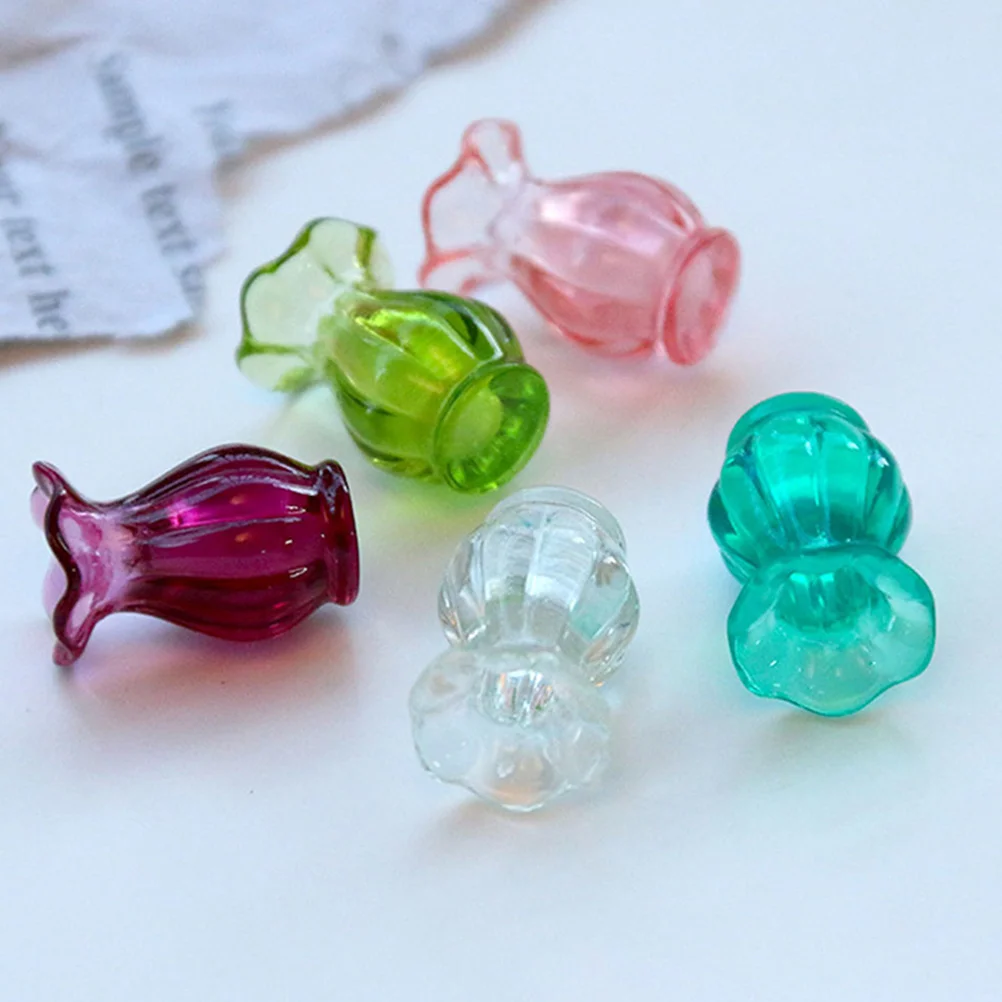 5 шт. миниатюрная ваза модель кашпо декор игрушечная комната крошечные украшения