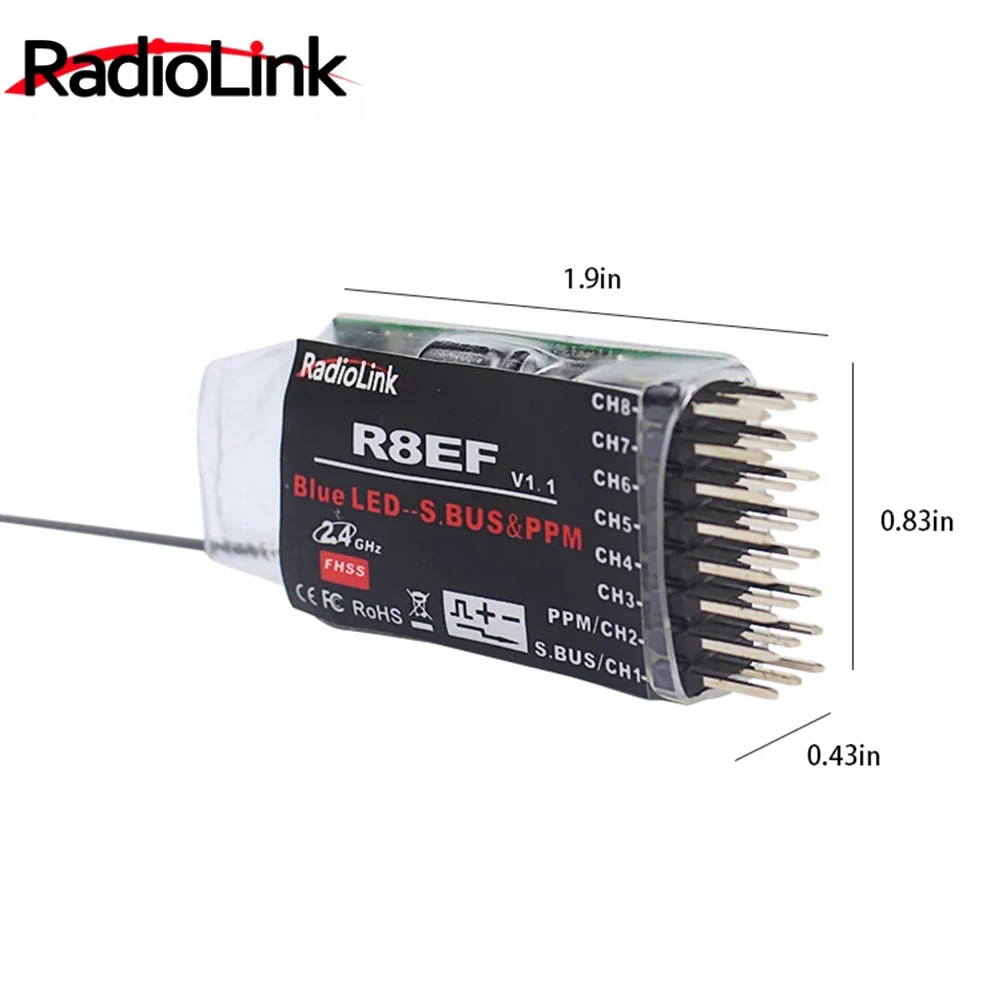 Радиоуправляемый приемник Radiolink Mini Osd R12DSM R12DS R9DS R8FM R8EF R6DSM R6DS R6FG R6F 2 4G сигнал для
