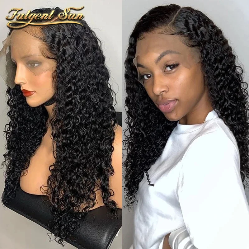 

28Inch Water Wave 13x4 Lace Wig Human Hair Water Wave Lace Front Wig For Women Peruvian Water Wave Wigs Natural Color