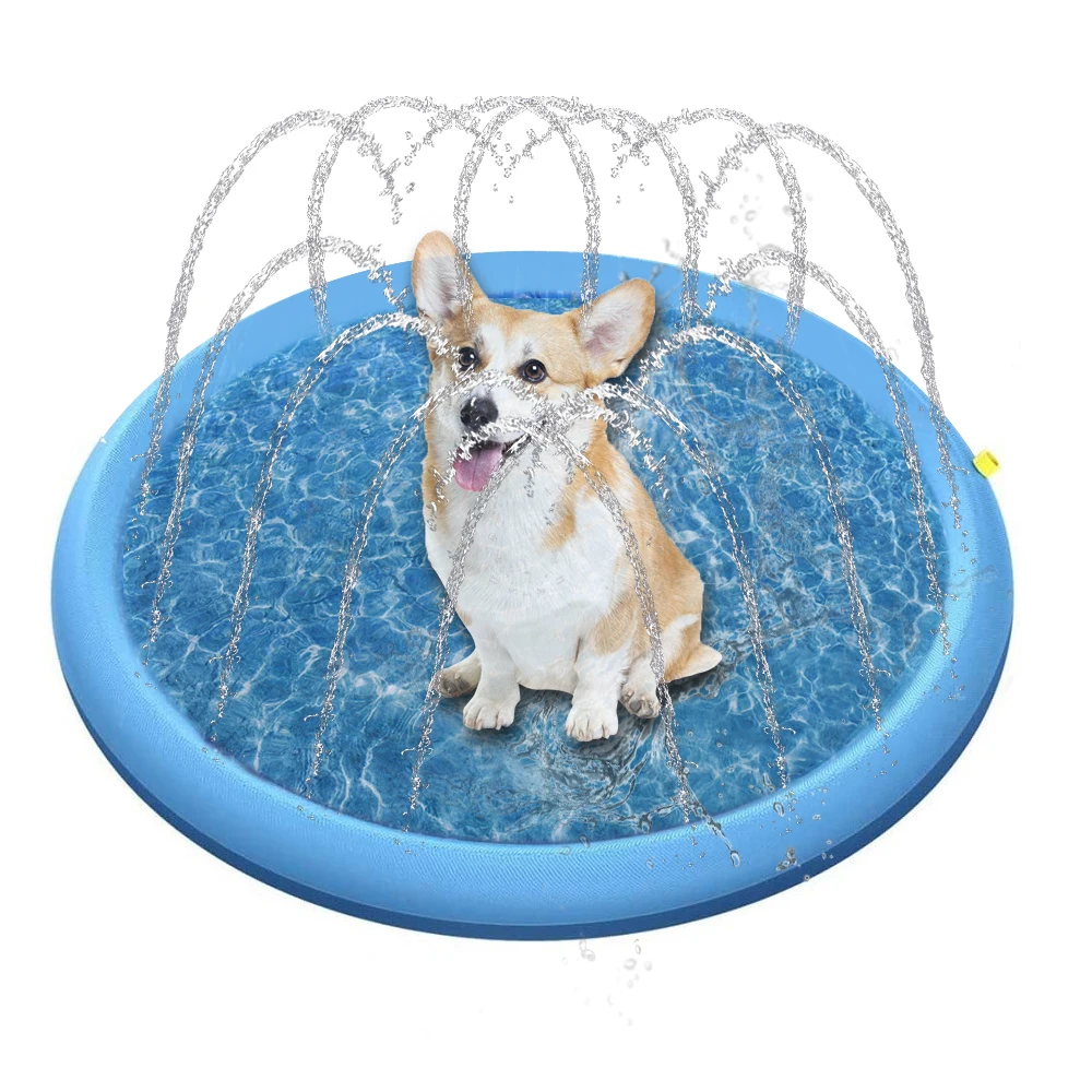 

Разбрызгиватель для собак и летних питомцев, охлаждающий мат для бассейна, надувной коврик для распыления воды