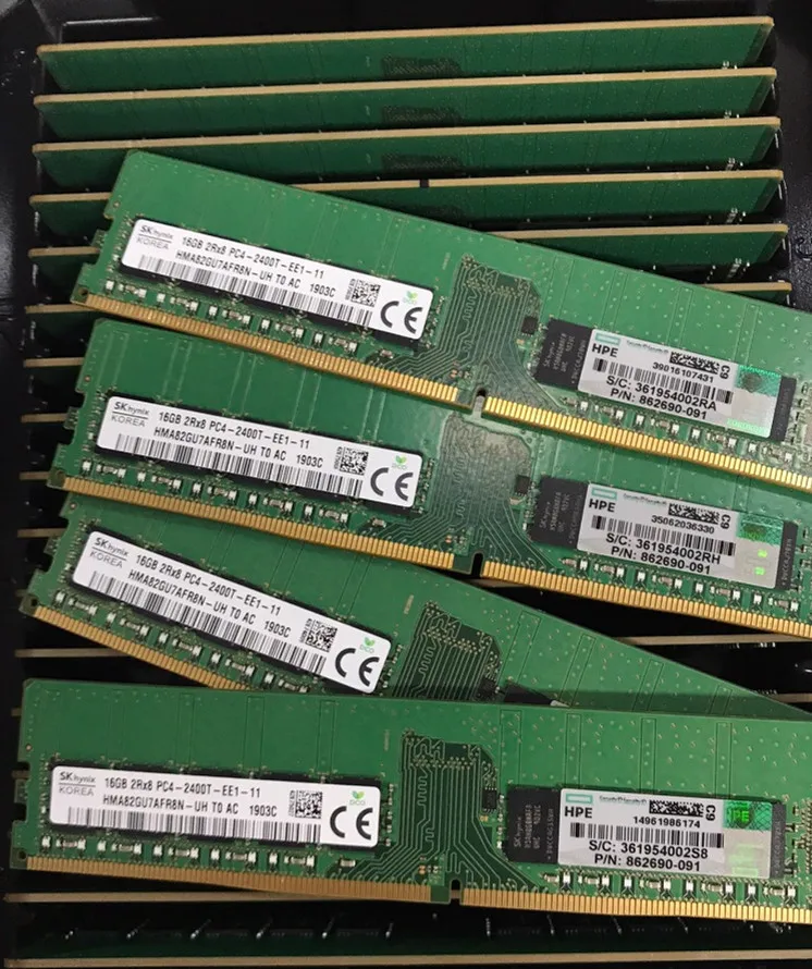 

DDR4 UDIMM 16GB 2400MHz ECC Ram память для настольного сервера 16GB 2Rx8 PC4-2400T-EE1-11 1 шт.