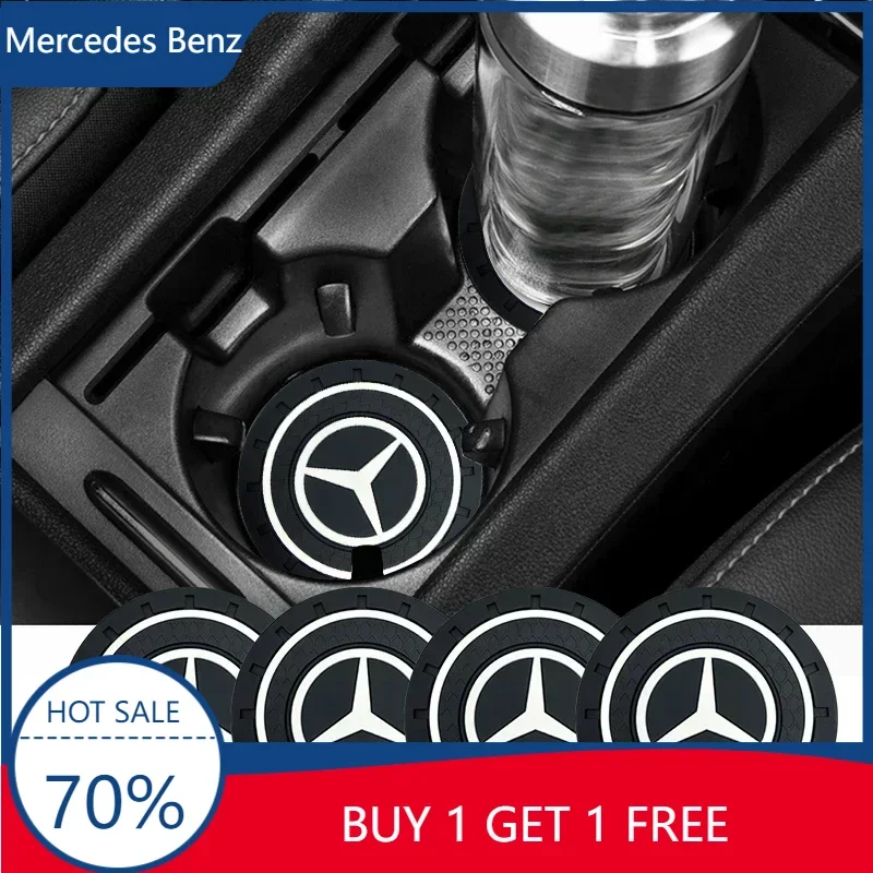 Для benz 2025 Горячий Новый 2 шт. Нескользящий автомобильный резиновый коврик для